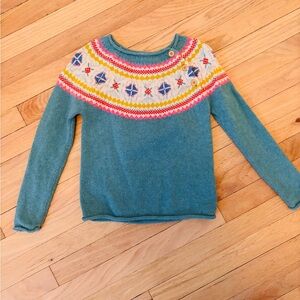 Girl's Mini Boden Teal Sweater Size 9-10Y